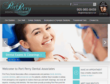 Tablet Screenshot of dentistportperry.com